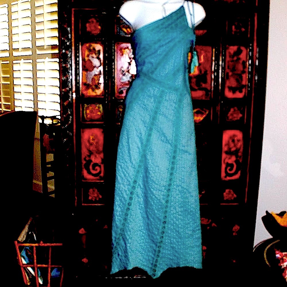 New Free People Bella Maxi Dress Ocean Blue